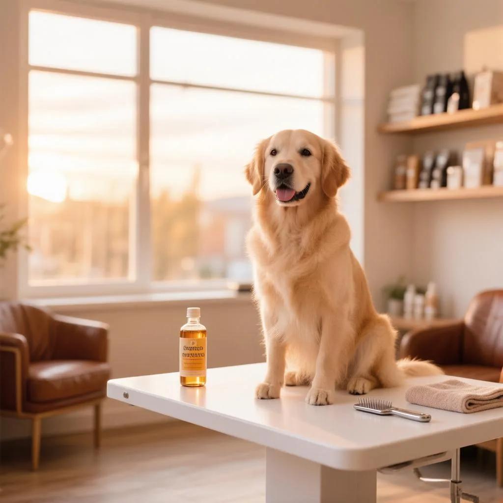 Golden retriever после мытья